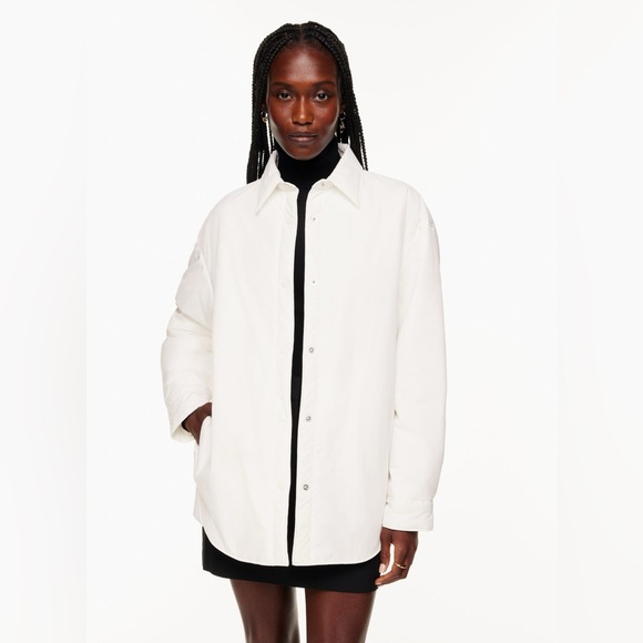 Aritzia babaton birch merit shirt jacket shacket size xxs 2xs new - Picture 7 of 14